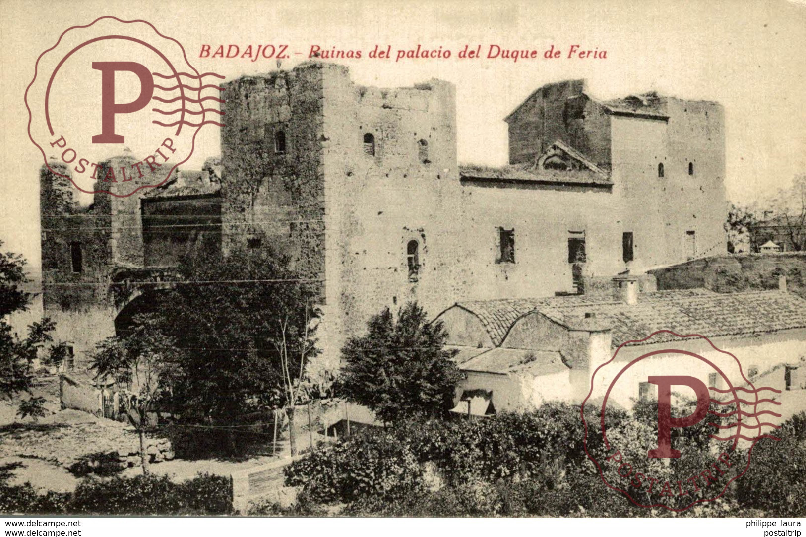 BADAJOZ. RUINAS DEL PALACIO DEL DUQUE DE FERIA. CASTAÑEIRA ALVAREZ - Badajoz