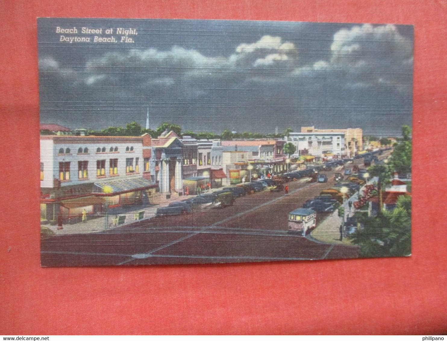 Night View Beach Street.   Daytona Beach.  Florida > Daytona    Ref 5466 - Daytona