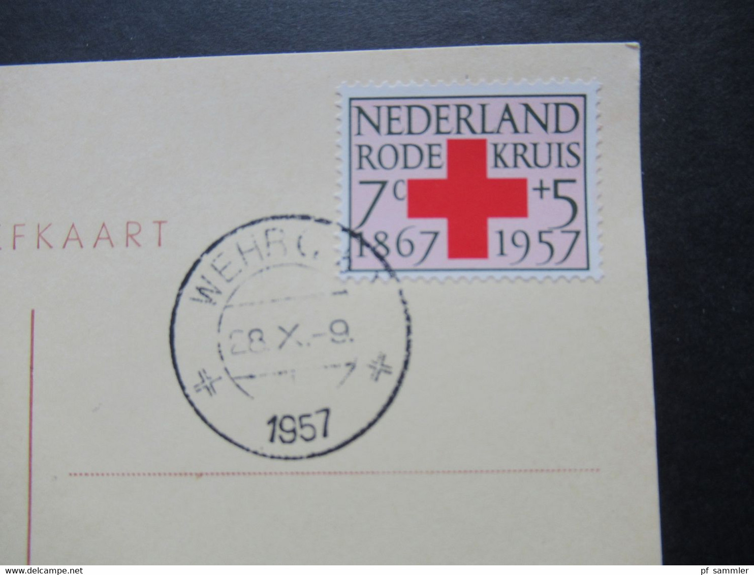 Niederlande 1957 Rotes Kreuz Nr. 700 (1) Und 701 (4) Auf Blanko Postkarten Mit Verschiedenen Tagesstempeln - Covers & Documents