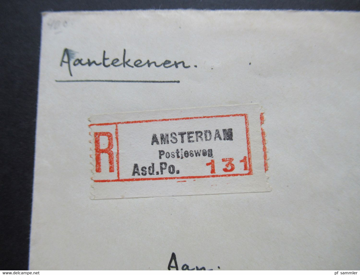 Niederlande 1948 Königin Wilhelmina Nr.507 / 508 Einschreiben Amsterdam Postjesweg Asd. Po. 131 FDC / Ersttagsbrief - Lettres & Documents