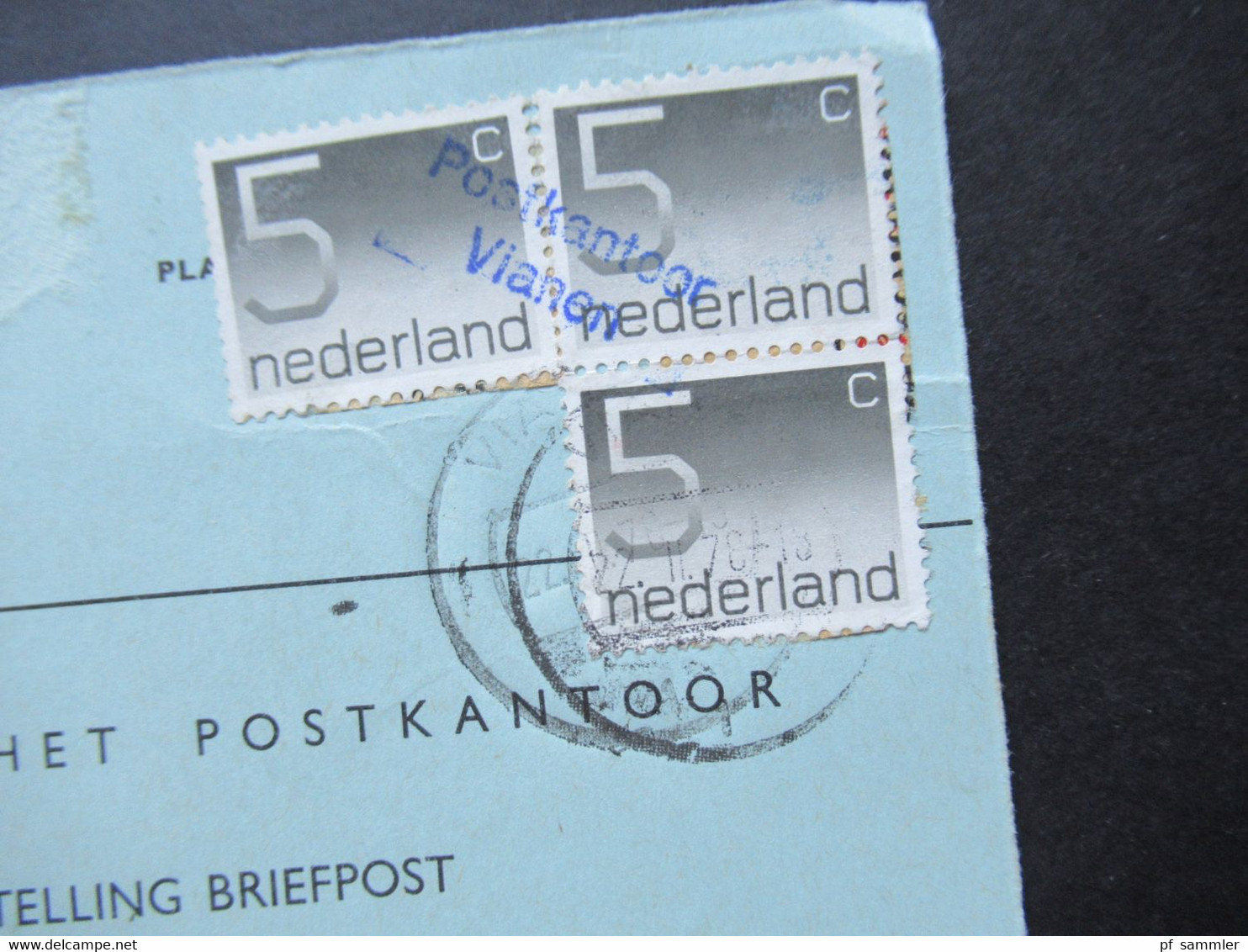 Niederlande 1976 Staatsbedrijf Der PTT Nachnahme PK Mit 3 Marken Und Stempel L2 Postkantoor Vianen - Covers & Documents