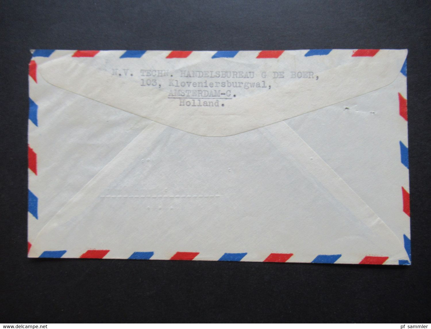 Niederlande 1946 Königin Wilhelmina Nr.452 EF Via Air Mail Luftpost Auslandsbrief Von Amsterdam Nach Illinois USA - Cartas & Documentos