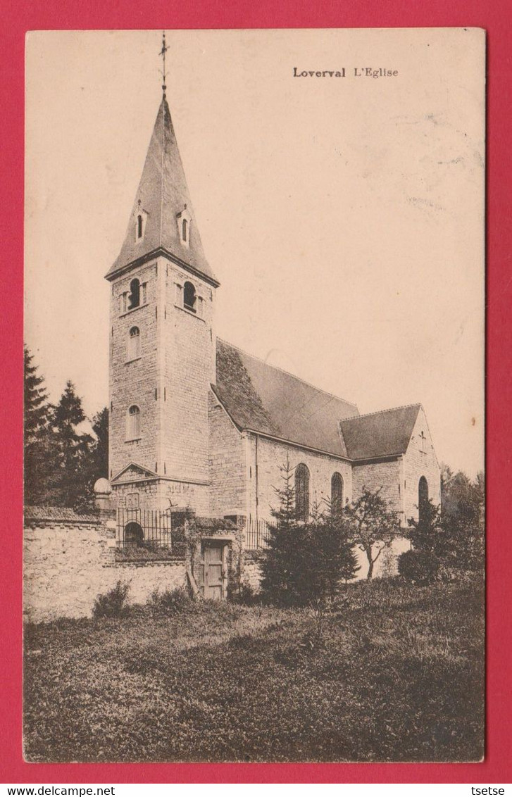 Loverval - L'Eglise - 1928  (voir Verso ) - Gerpinnes
