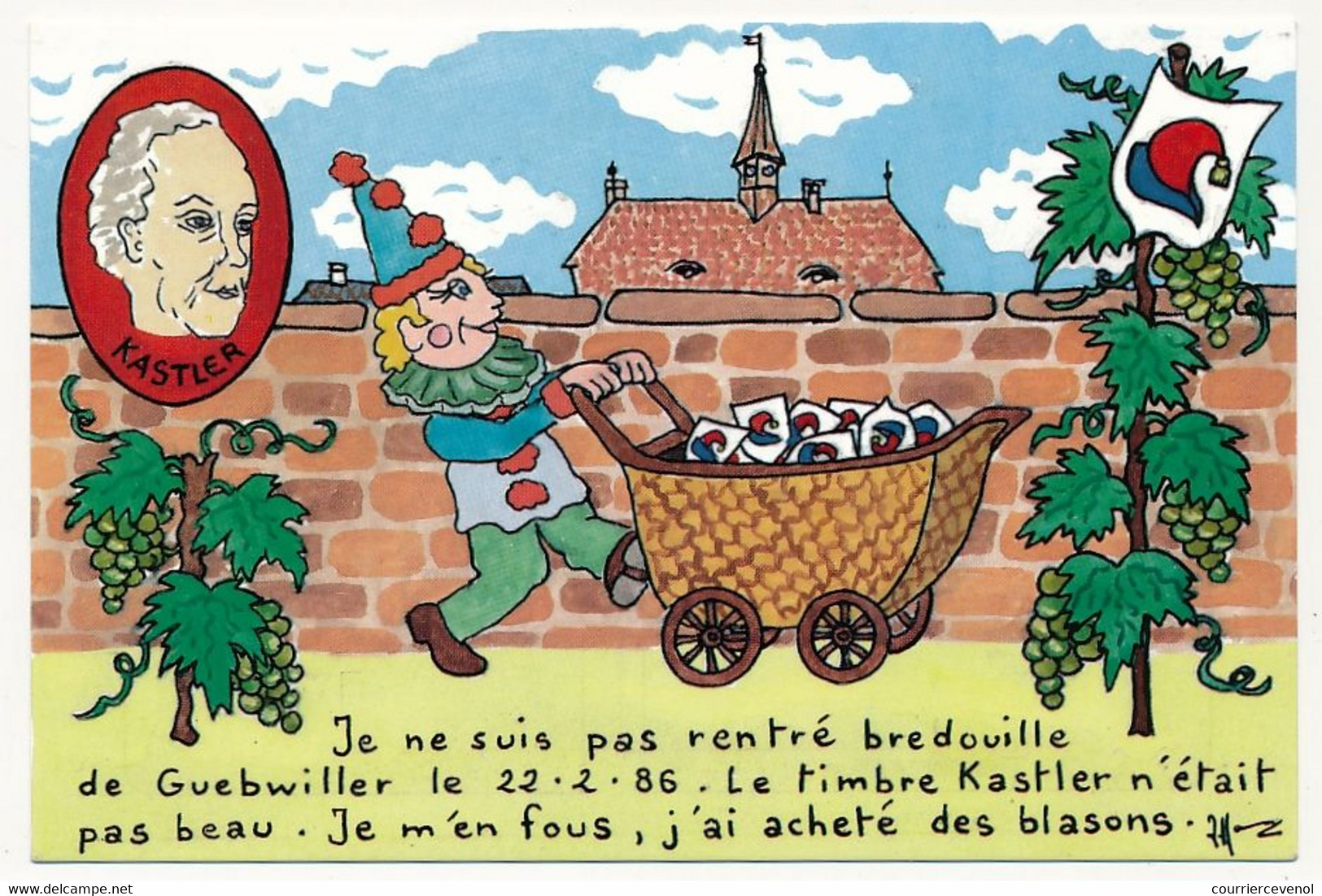 4 CPM - Illustrateur PATRICK HAMM - 4 Cartes Ostwald, Kastler, Annuaire Desbois, Salon Draguignan - Hamm