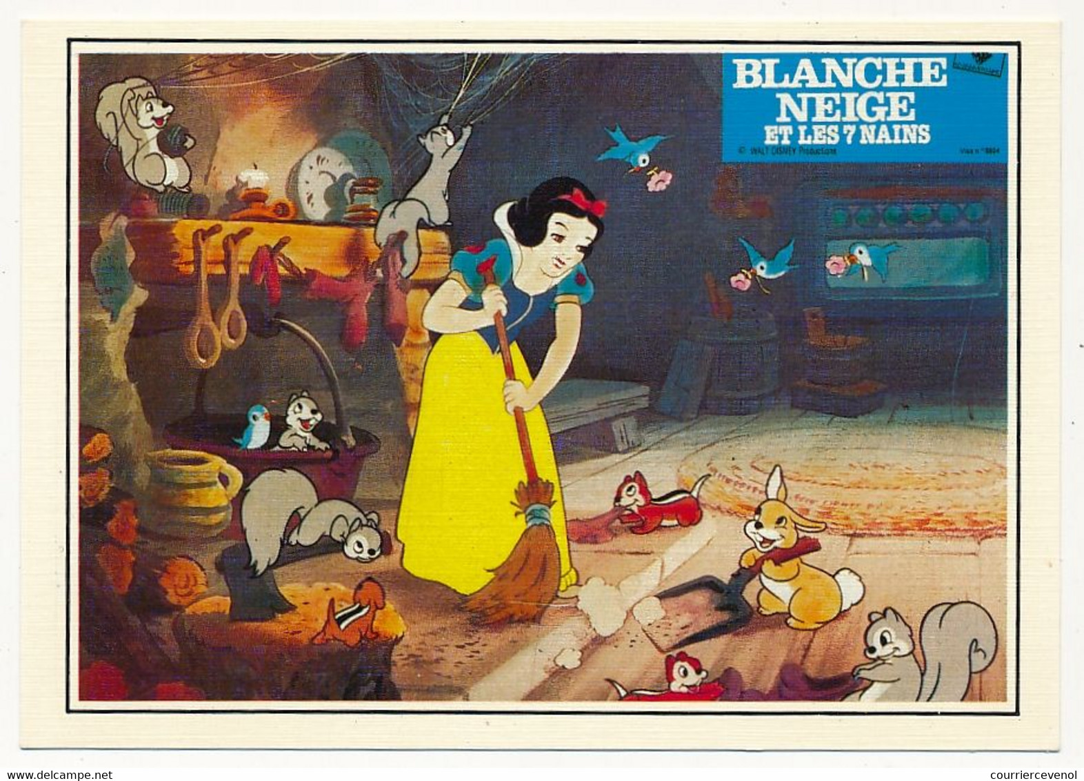 2 CPM - Walt Disney - Blanche Neige Et Les Sept Nains - Bandes Dessinées