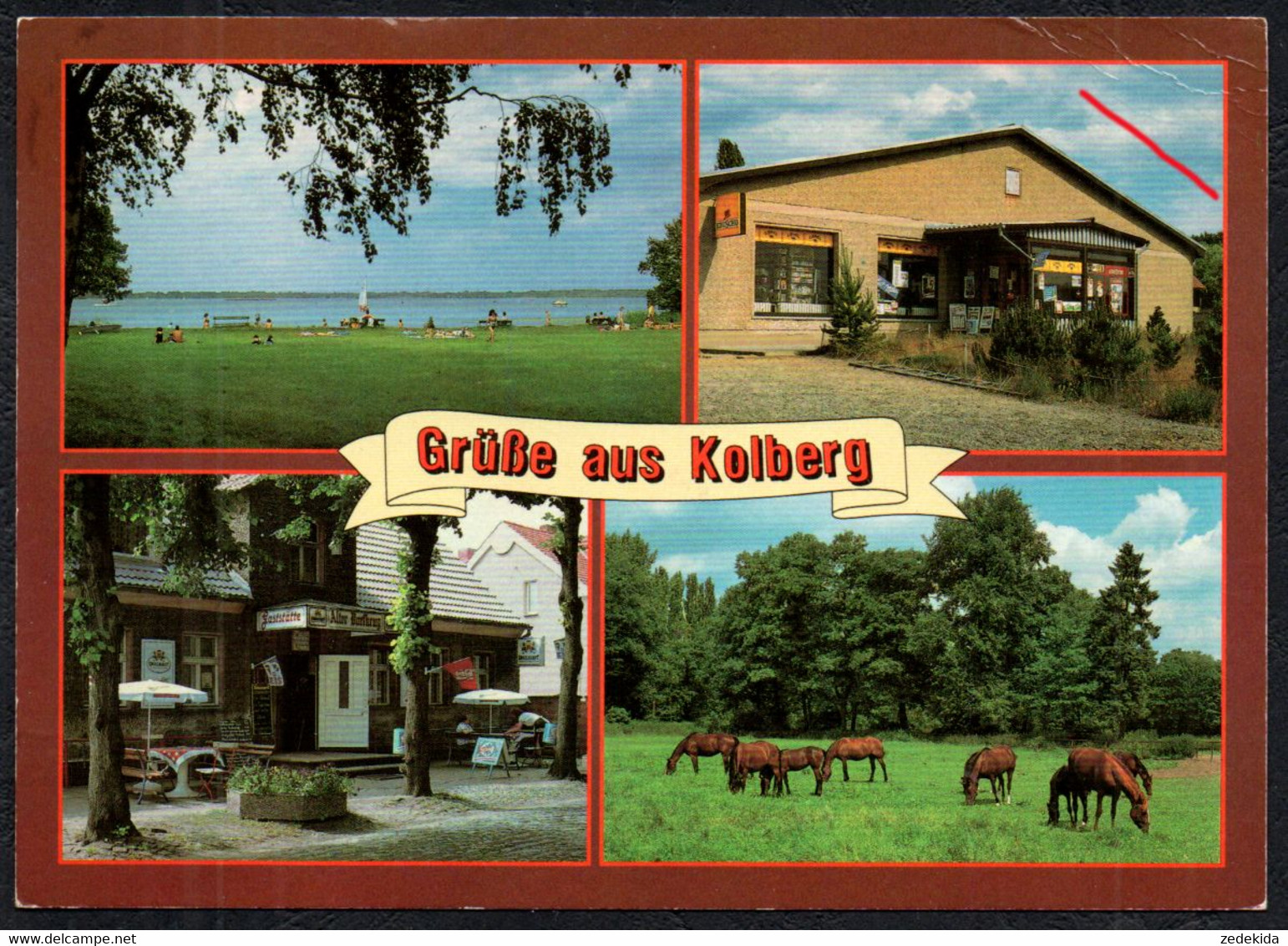 F5820 - Kolberg Einkaufszentrum Gaststätte Alter Dorfkrug - Bild Und Heimat Reichenbach Qualitätskarte - Bad Saarow