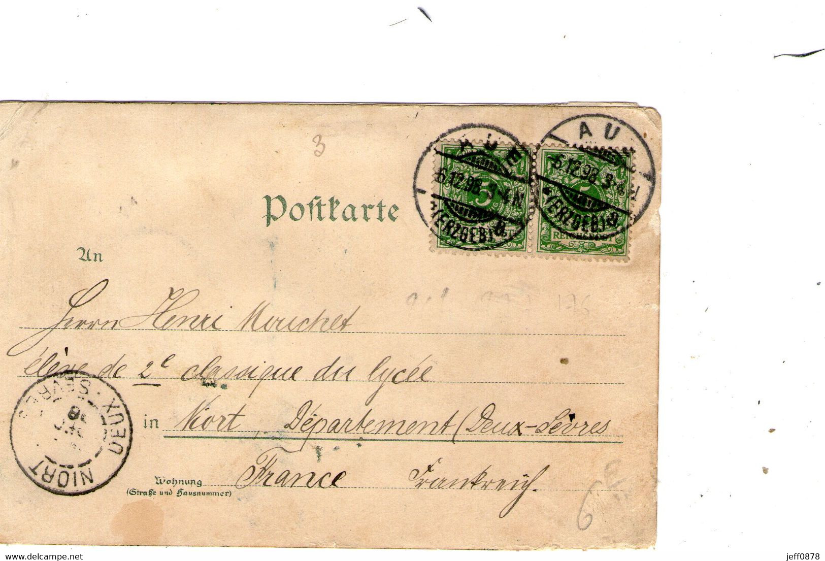 ALLEMAGNE - DEUTSCHLAND - Gruss Aus AUE I ERZGEB - 1898 - Très Bon état - Aue