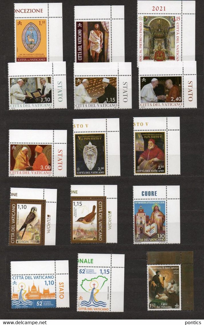2021 - VATICANO - SAG - ANNATA COMPLETA ** - Unused Stamps