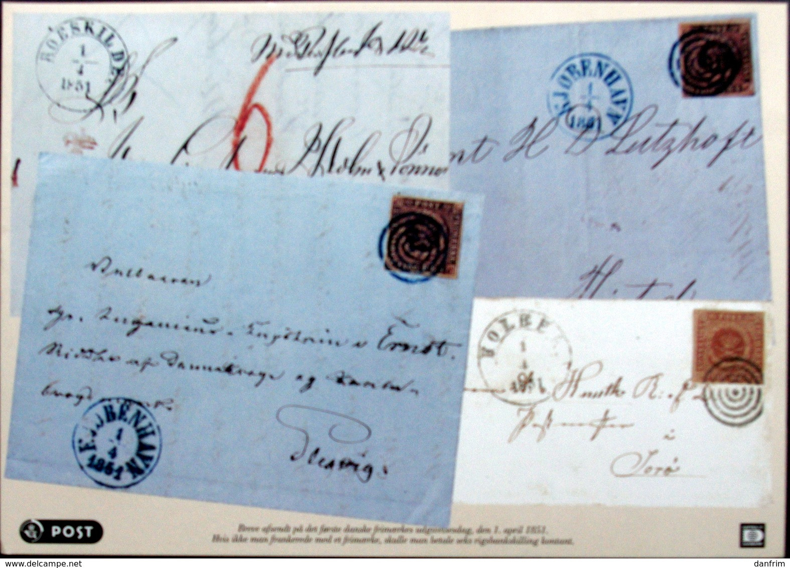 Denmark 2001 Cards  MiNr.1273-76   (O)     ( Lot 694 ) - Lettres & Documents
