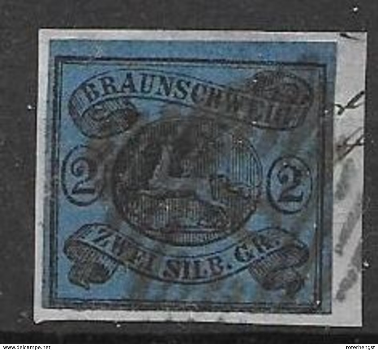 Braunschweig VFU On Fragment Michel 7a 1853 80 Euros+ - Oldenburg