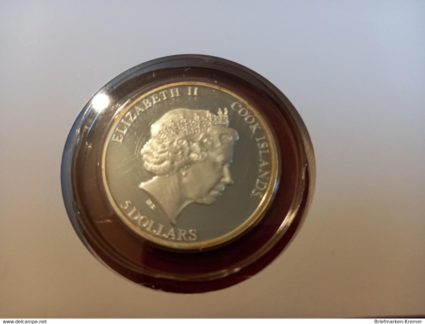 Cook Islands - 5 Dollars Silbermünze Mit Swarovski Kristallen + Gold Applikation / Rücktritt Papst Benedikt / Numisbrief - Other - Oceania