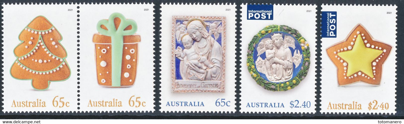 AUSTRALIA 2021 - CHRISTMAS REGULAR SET OF 5v** - Neufs