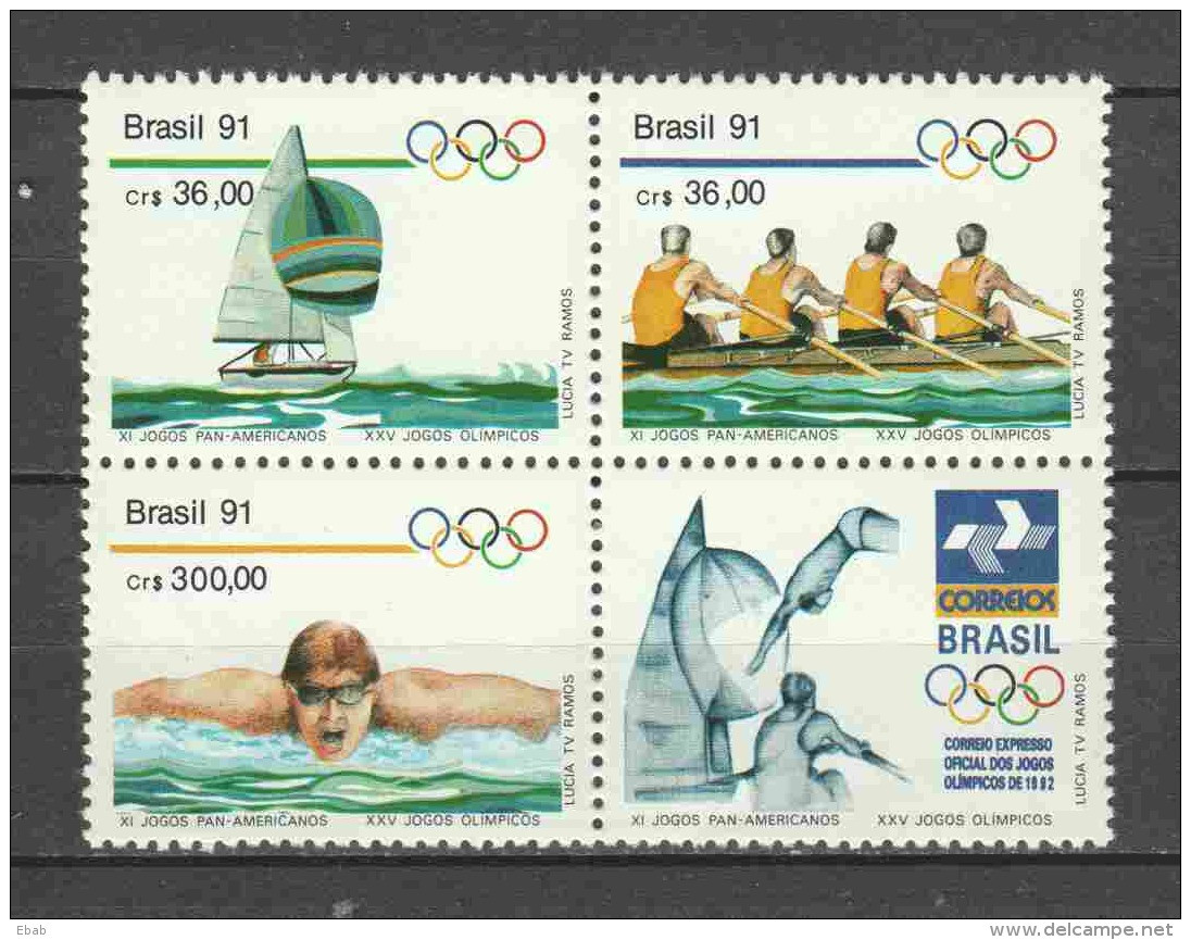 Brasil Brazil 1991 Mi 2404-2406 MNH SUMMER OLYMPICS - Summer 1992: Barcelona