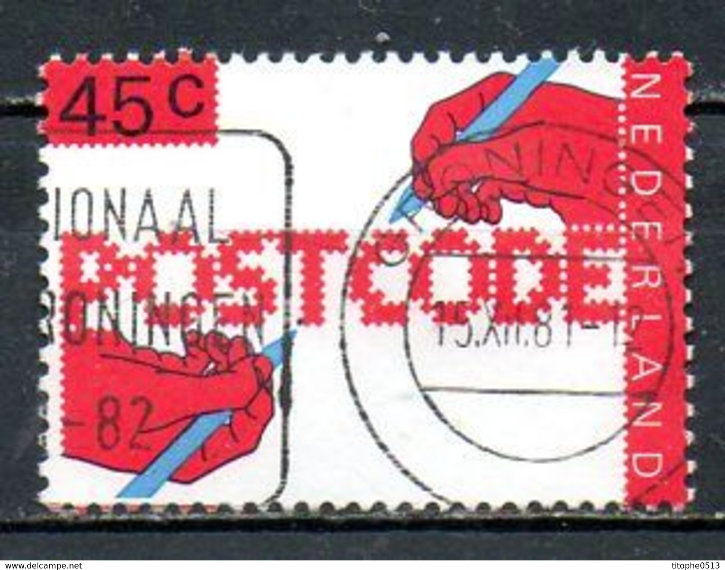 PAYS-BAS. N°1085 De 1978 Oblitéré. Code Postal. - Zipcode