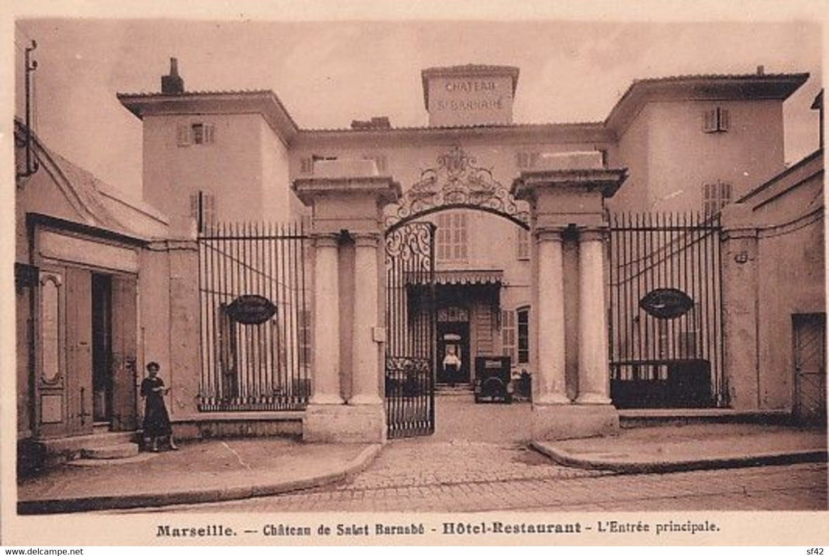 MARSEILLE              CHATEAU DE SAINT BARNABE.  HOTEL RESTAURANT .   ENTREE PRINCIPALE - Saint Barnabé, Saint Julien, Montolivet