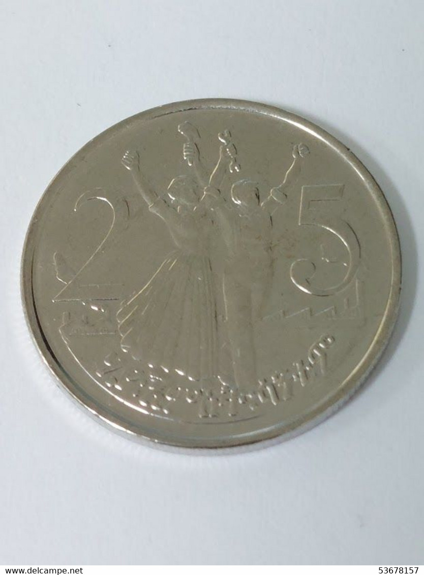 Ethiopia - 25 Santim EE2000 (2008), Unc, KM# 46.3 - Aethiopien