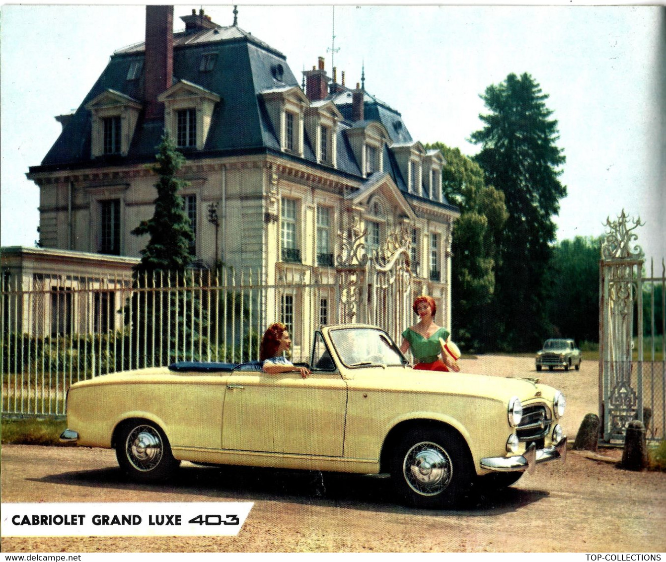 LE DEJEUNER SUR L'HERBE SUPERBE PLAQUETTE AUTOMOBILE  403  PEUGEOT LUXE 1958 SUR 10 PAGES COULEURS VOIR SCANS - Werbung