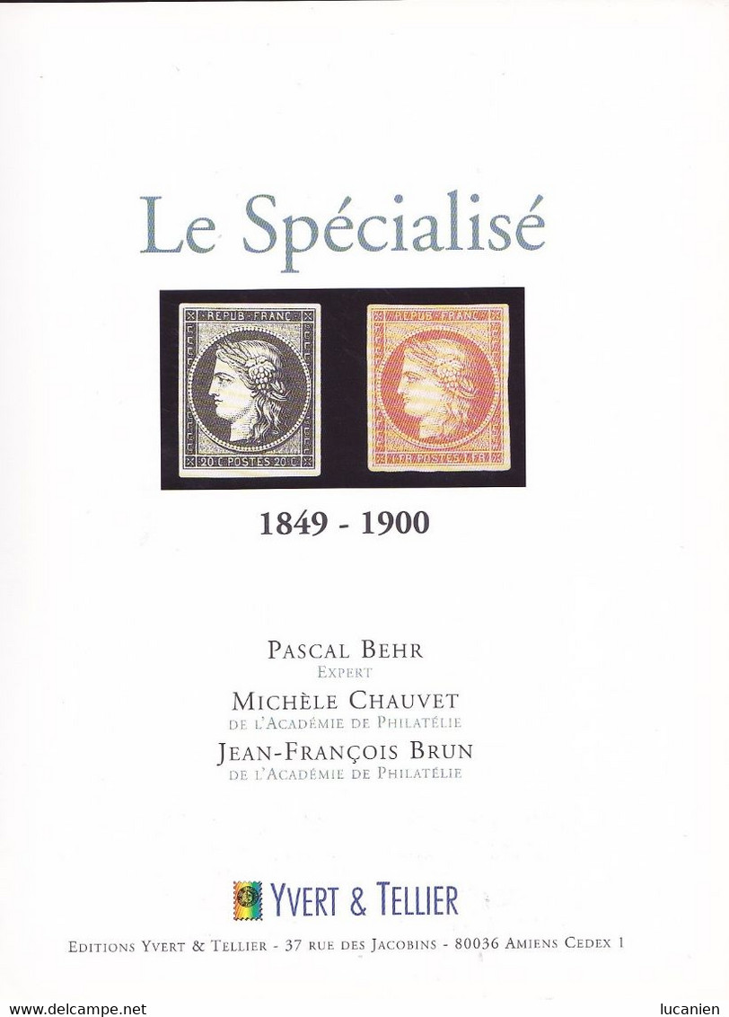 Livre "Le Spécialisé" Les Classiques De France 1849/1900 V/Descriptif - Manuales