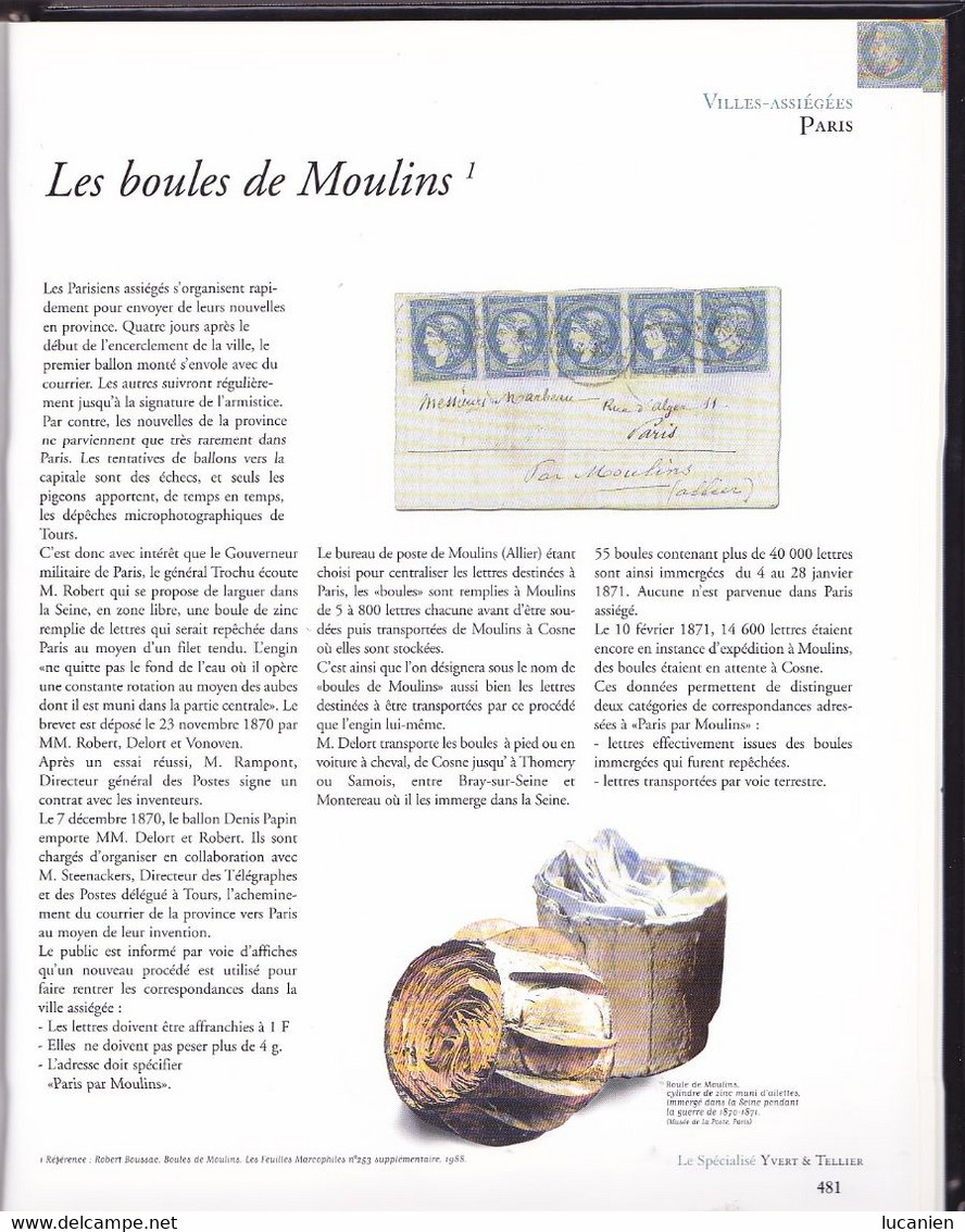 Livre "Le Spécialisé" Les Classiques de France 1849/1900 V/Descriptif
