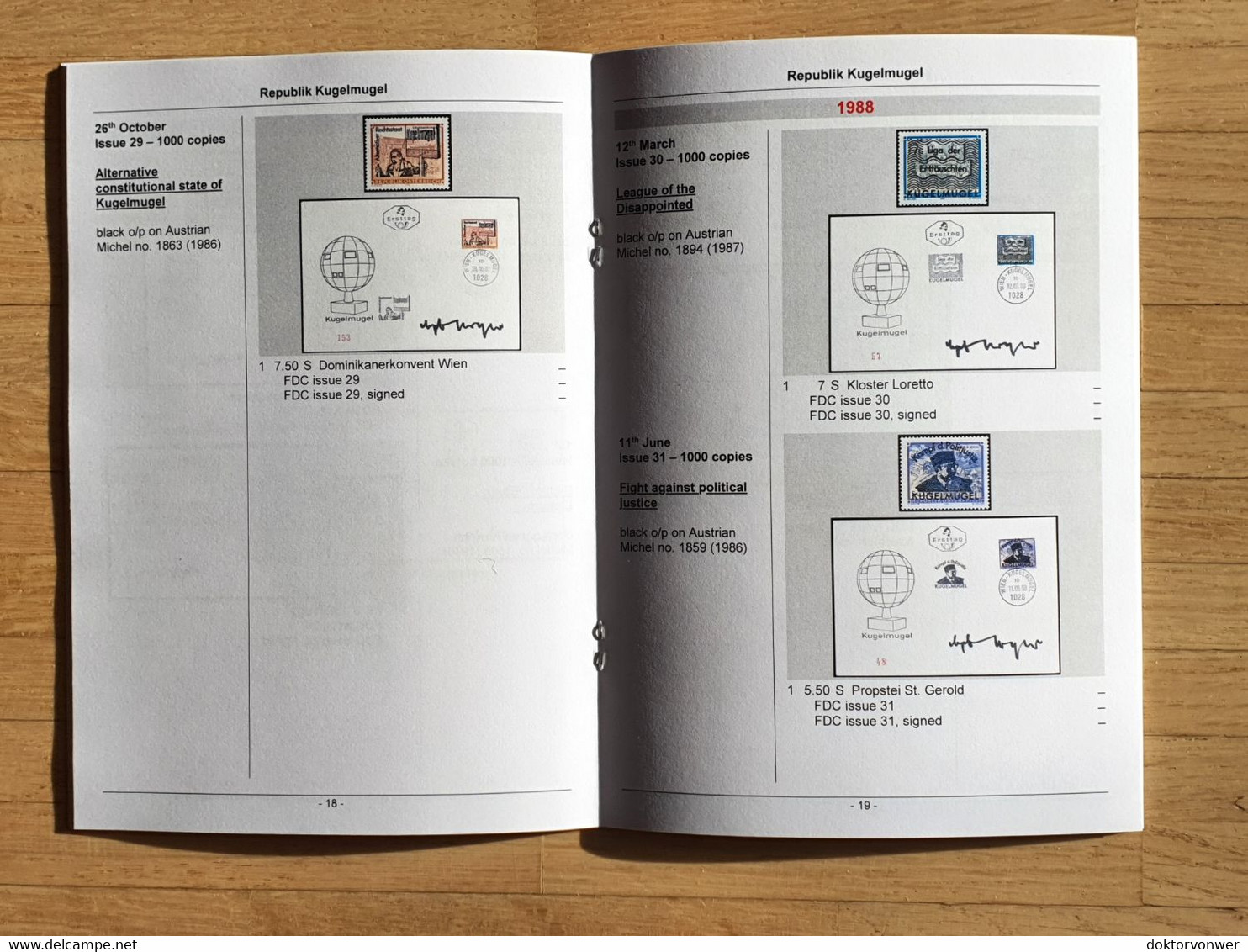 Brochure “Republik Kugelmugel – Stamps And Collectibles Of The Spherical Micronation In Vienna“ - Cinderellas