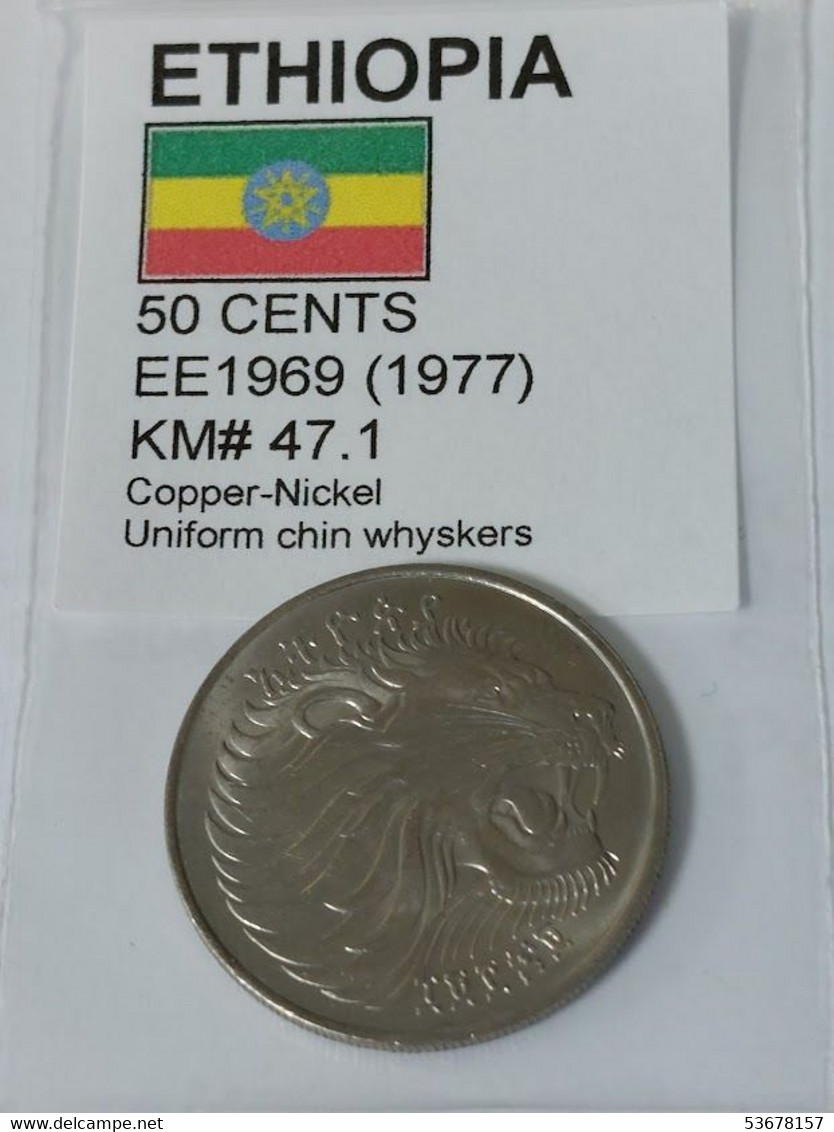 Ethiopia - 50 Santim EE1969 (1977), KM# 47.1 - Ethiopie