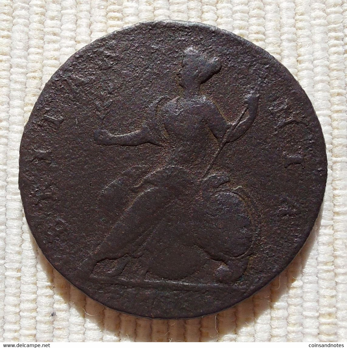 UK - ½ Penny - George II (Young Laureate) - KM# 566 - Andere & Zonder Classificatie