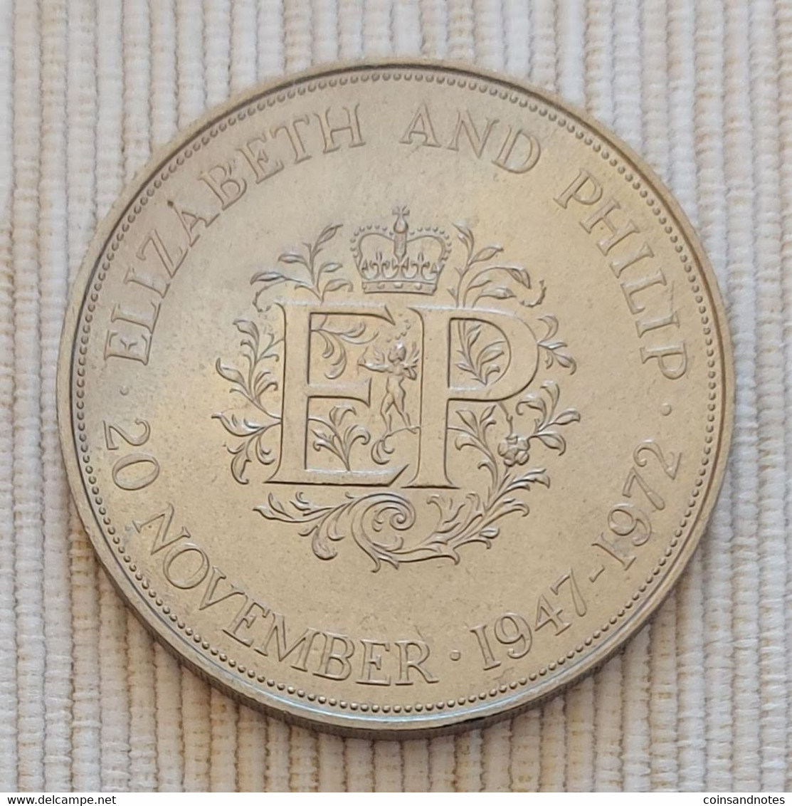 UK 1972 - 25 Pence - Elizabeth II - Silver Wedding - KM# 917 - 25 New Pence