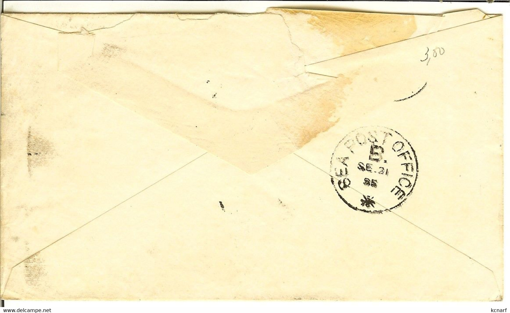 Enveloppe De BOMBAY Pour Grez-Doiceau 1895  , Two ; Cachet SEA POST OFFICE B . - Buste