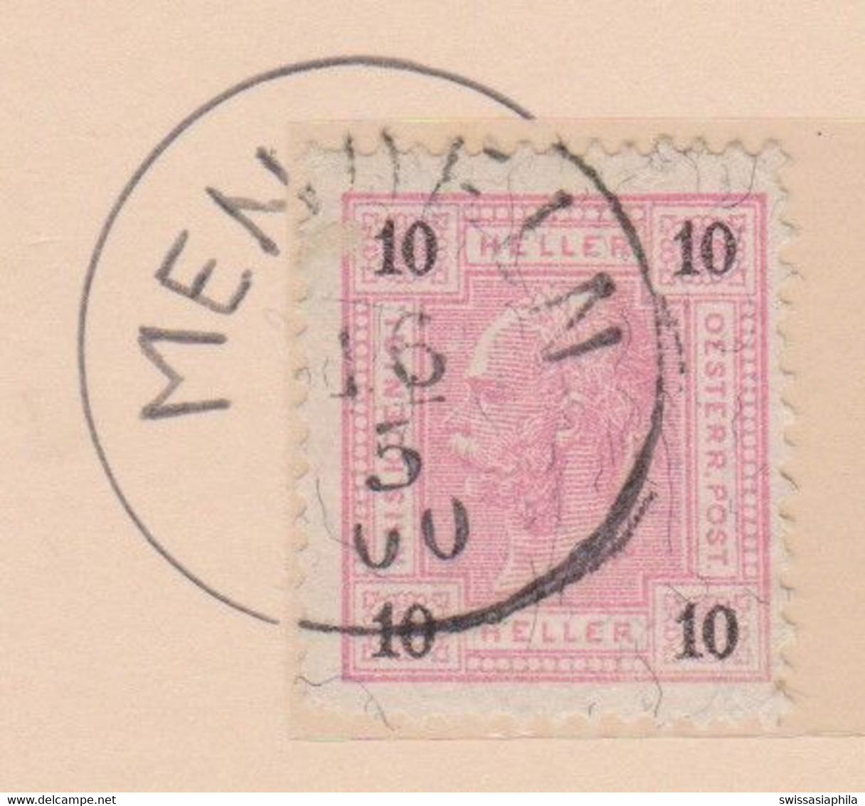 LIECHTENSTEIN VORLÄUFER - ÖSTERREICH MARKE - KAT. V. 74  - STEMPEL MENDELN - ...-1912 Voorlopers