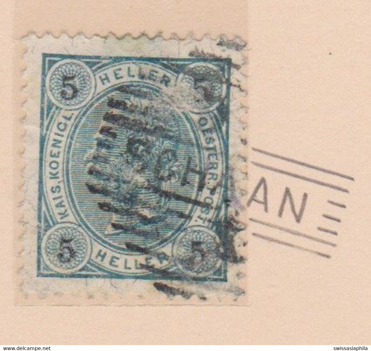 LIECHTENSTEIN VORLÄUFER - ÖSTERREICH MARKE - KAT. V. 72  - STEMPEL SCHAAN - ...-1912 Vorphilatelie