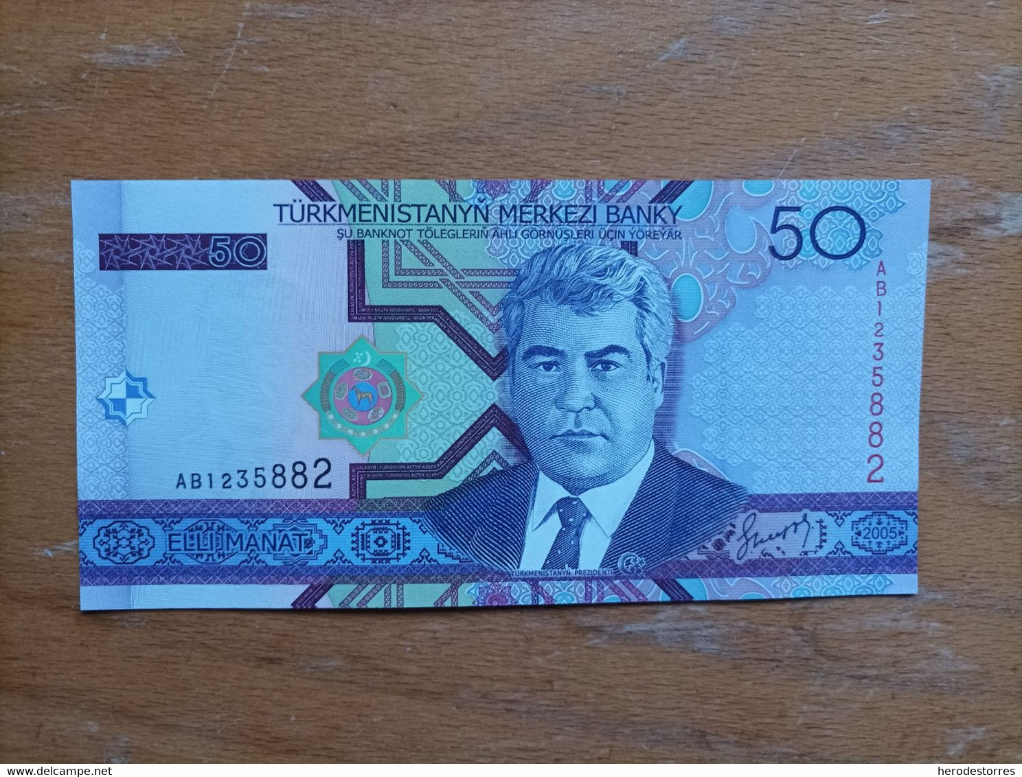 Billete De TURKMENISTAN, De 50 MANAT, Año 2005, Uncirculated - Turkmenistan