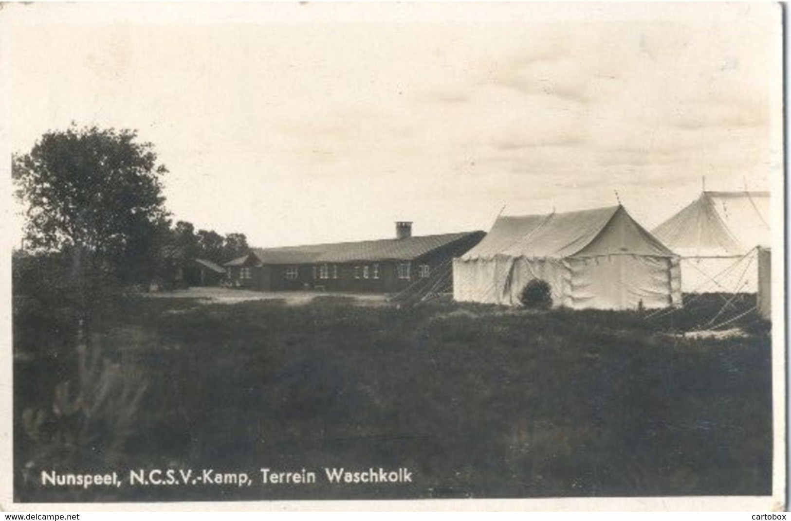 Nunspeet, N.C.S.V. - Kamp, Terrein Waschhok (type Fotokaart) - Nunspeet