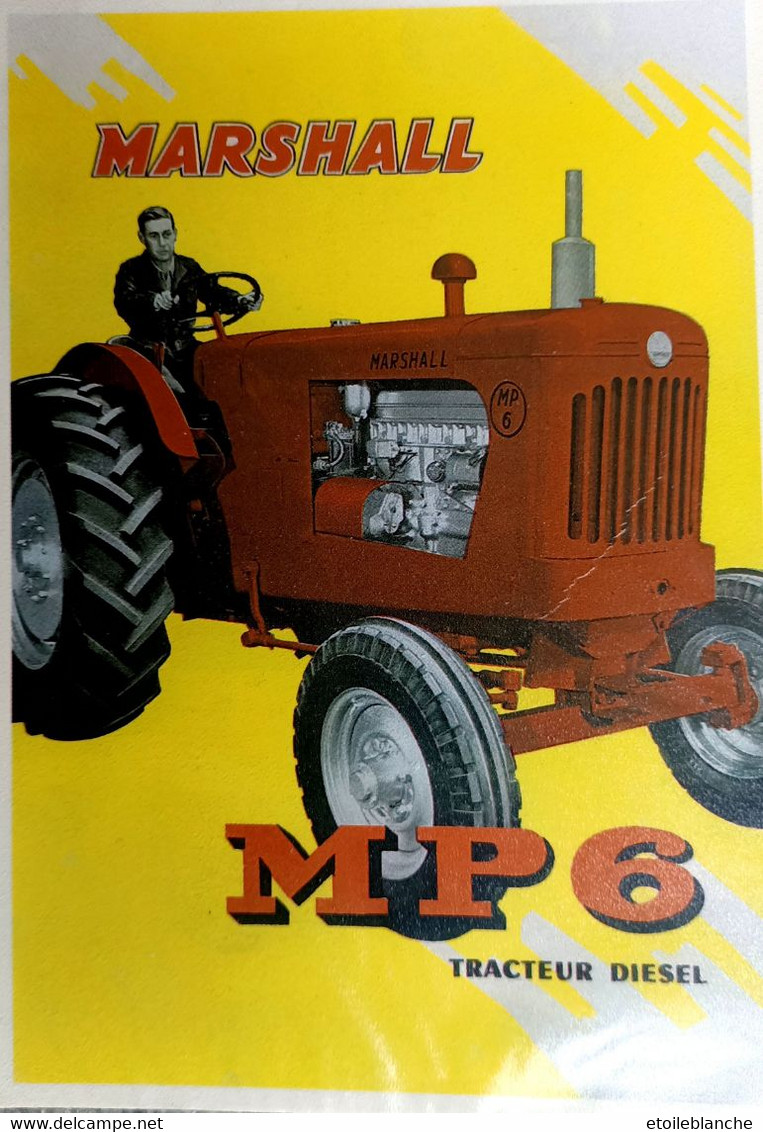 Publicité, Tracteur Diesel MARSHALL MP6 - Agriculture, Matériel Agricole, France - Traktoren