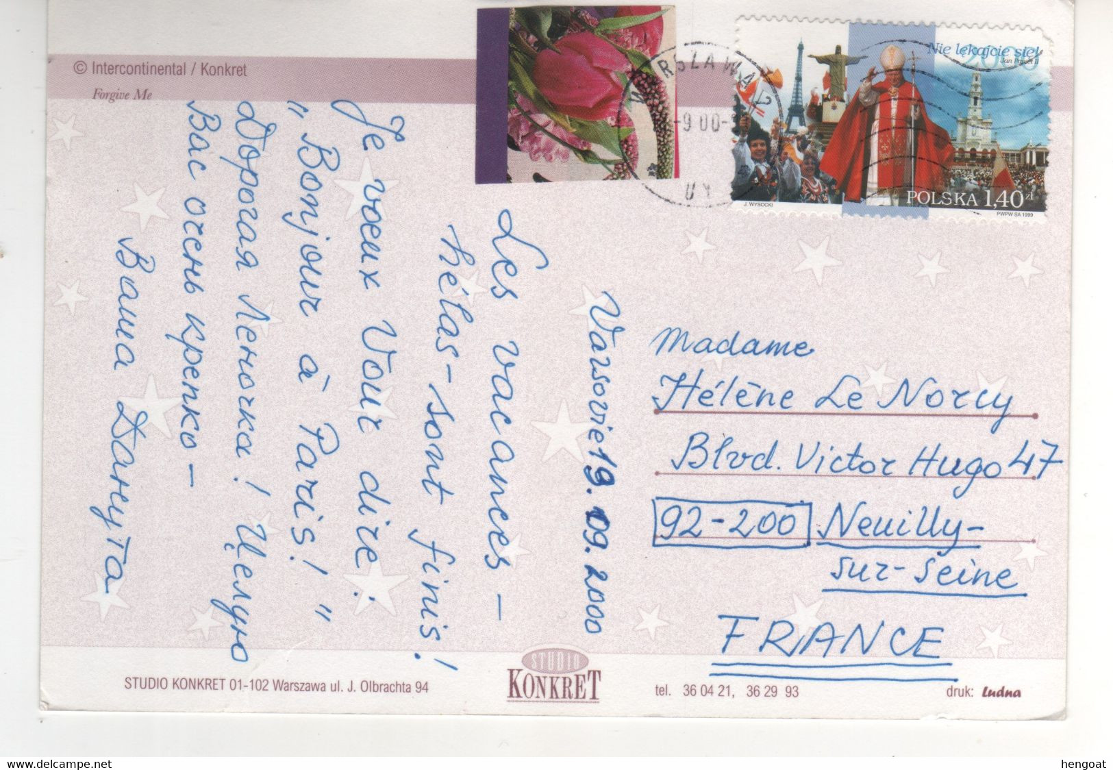 Timbres , Stamps  " Visite Du Pape Jean Paul II " Sur Cp , Carte , Postcard Du 14/09/00 - Lettres & Documents