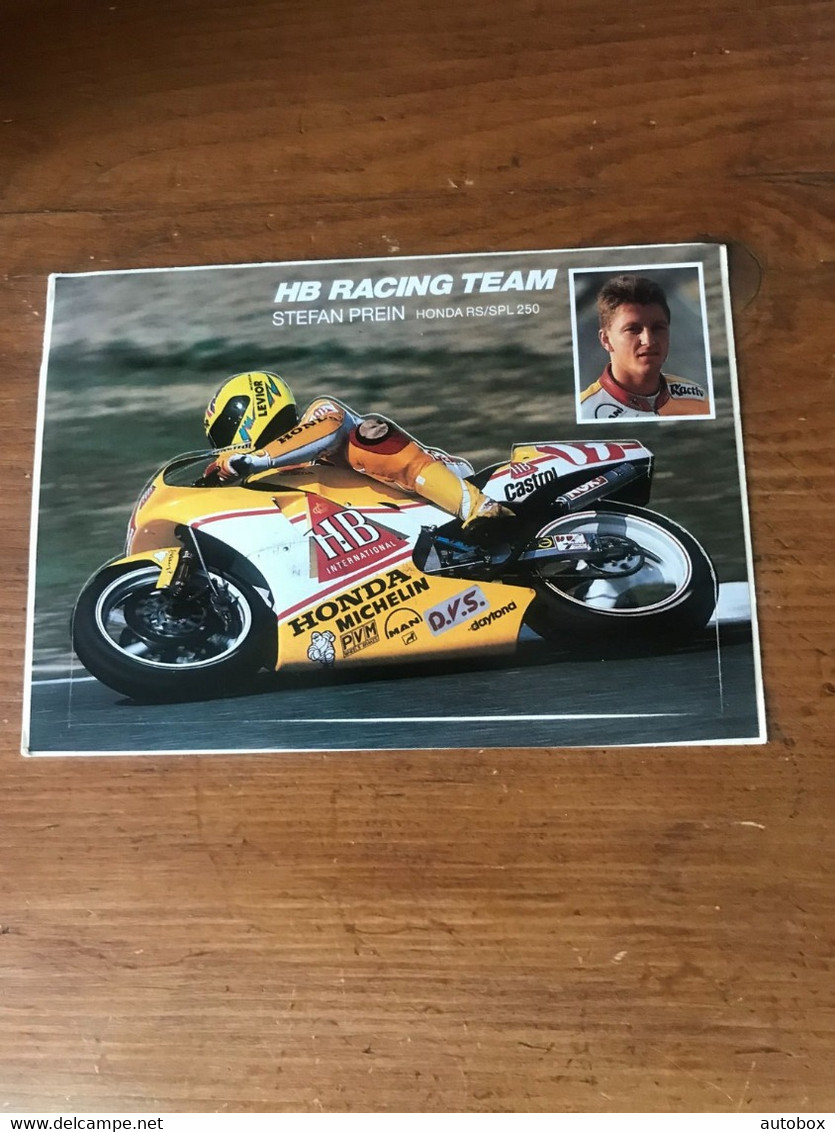 Carte - Autocollant STEFAN PREIN  ; HB Racing Team HONDA RS/SPL 250  - MOTO GP -   15 X 10 Cm Sticker - Pegatinas