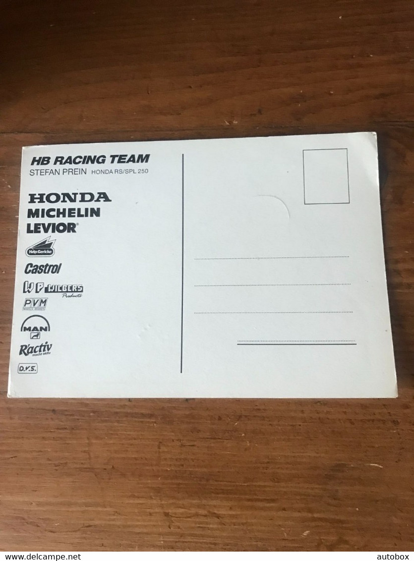 Carte - Autocollant STEFAN PREIN  ; HB Racing Team HONDA RS/SPL 250  - MOTO GP -   15 X 10 Cm Sticker - Pegatinas