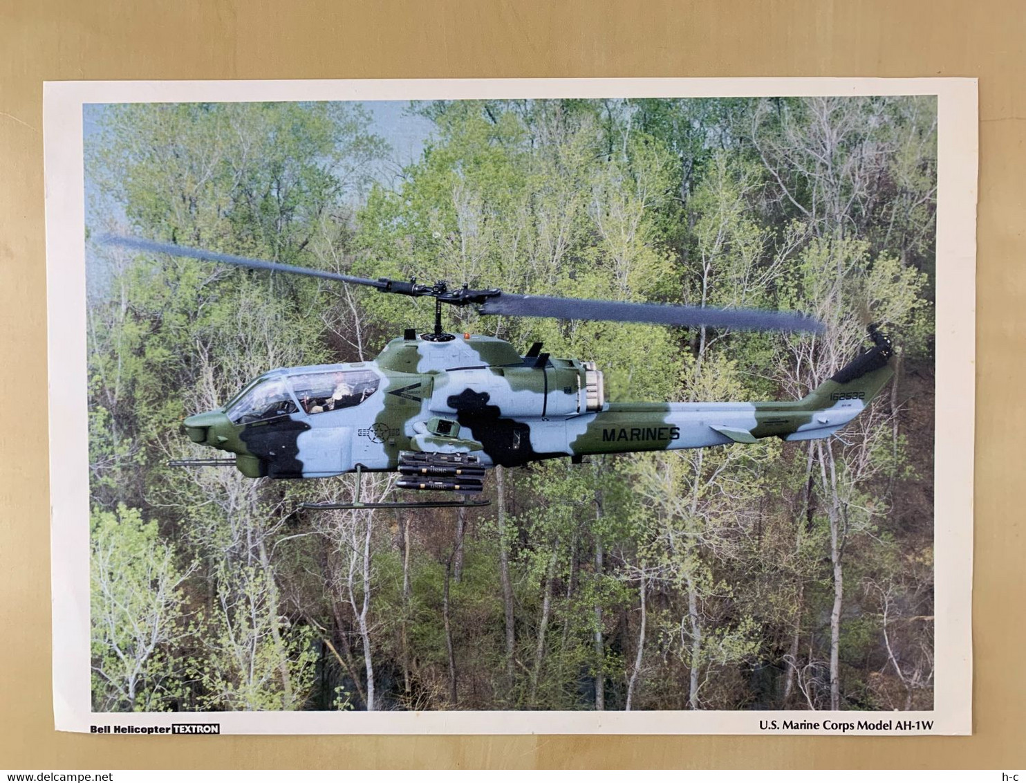 AH-IW Super Cobra Bell Helicopter Advertise A4 Card - Helicopters