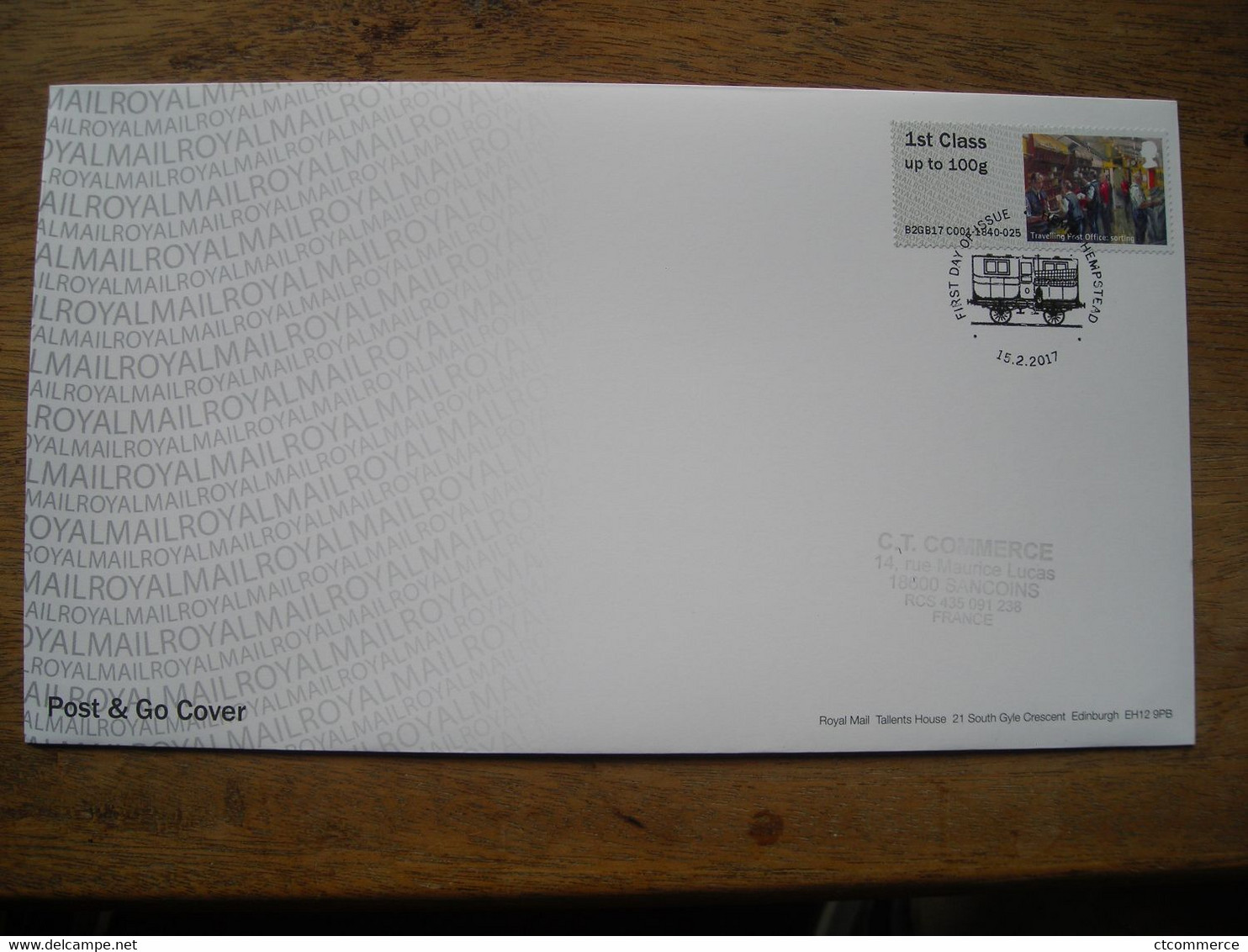 2017 FDC Royal Mail Heritage Mail By Rail Travelling Post Office Sorting - 2011-2020 Dezimalausgaben