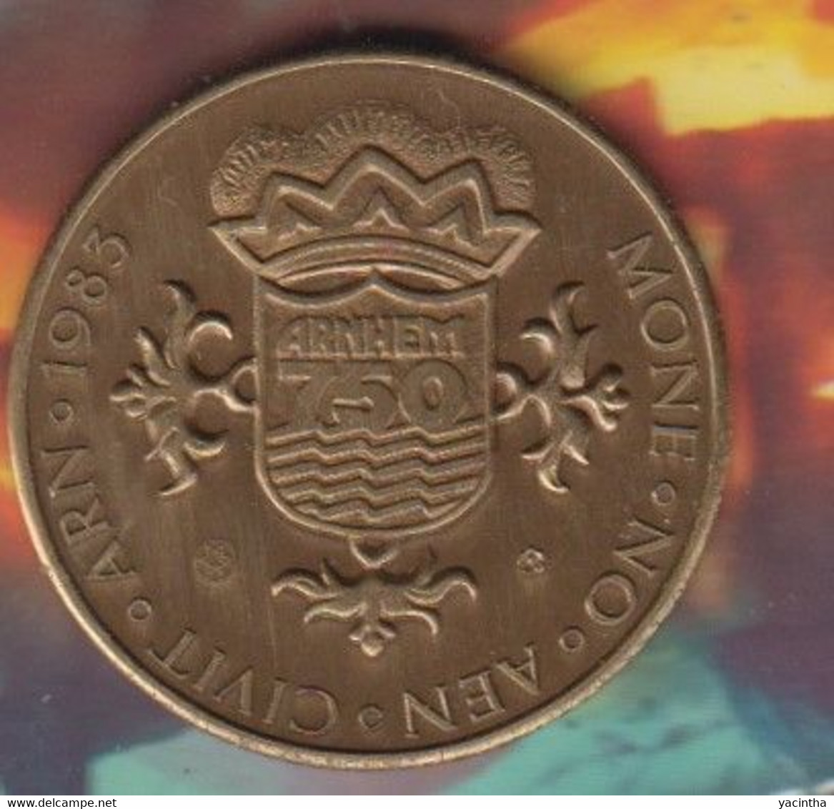 Arnhem  750 Jaar   1233 - 1983  Gele Rijders    (1010) - Souvenir-Medaille (elongated Coins)