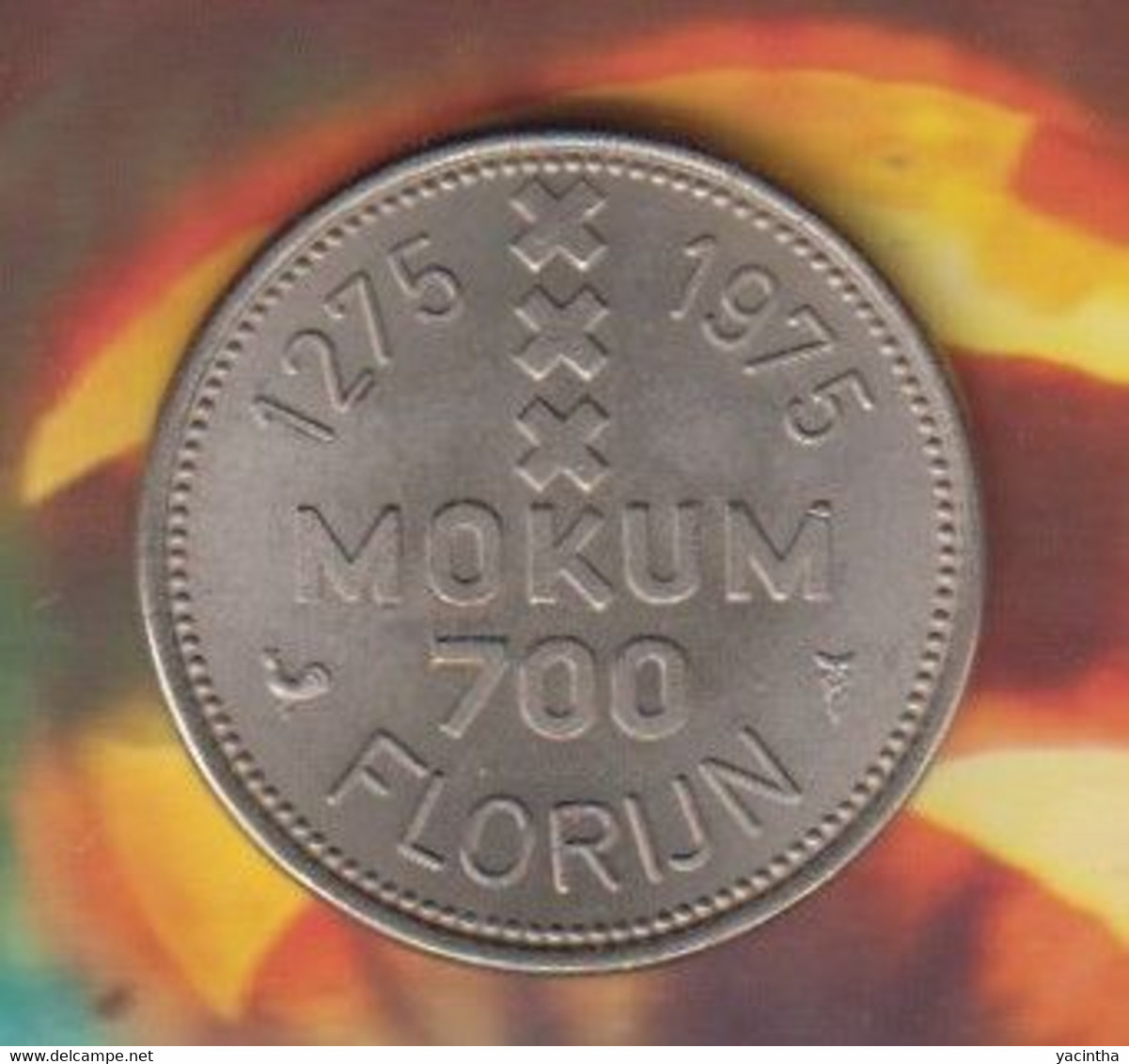 Amsterdam : 1275 - 1975     700 Jaar Mokum   700 Florijn    (1011) - Souvenir-Medaille (elongated Coins)