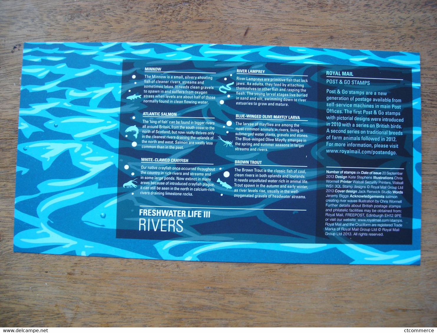 2013 FDC River Dover Minnow Vairon, Fleuve Dover - 2011-2020 Em. Décimales