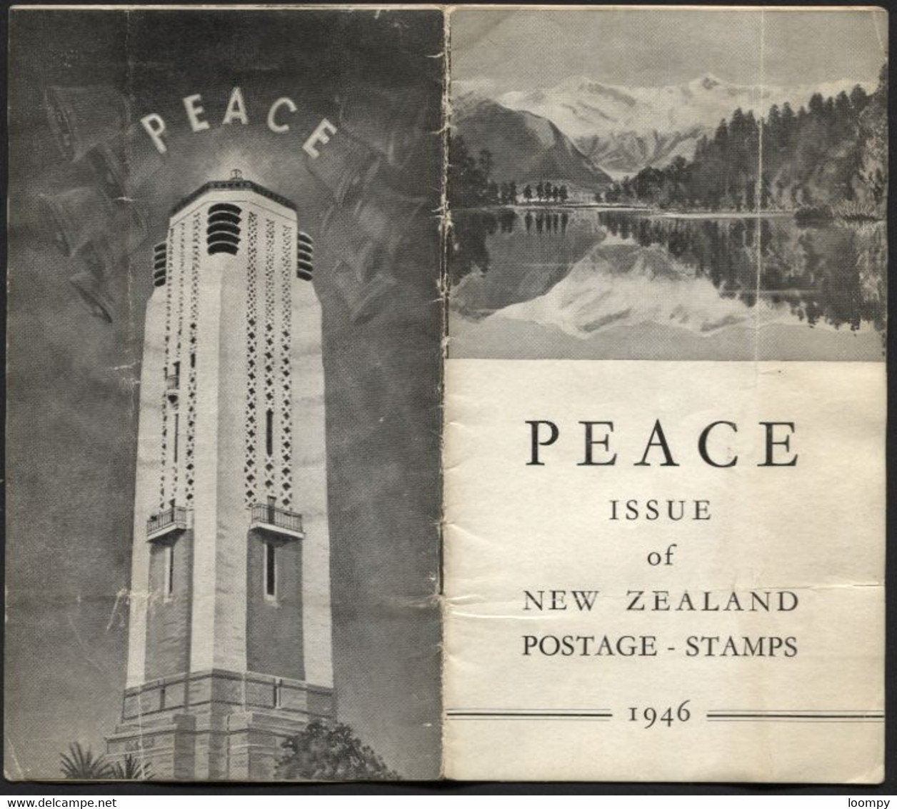 NEW ZEALAND  - Peace Isse Used Stamps On Special Leaflet 1946. Fold On The 1st Page (x411) - Presentation Packs