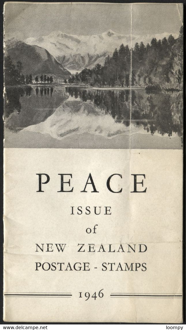 NEW ZEALAND  - Peace Isse Used Stamps On Special Leaflet 1946. Fold On The 1st Page (x411) - Presentation Packs