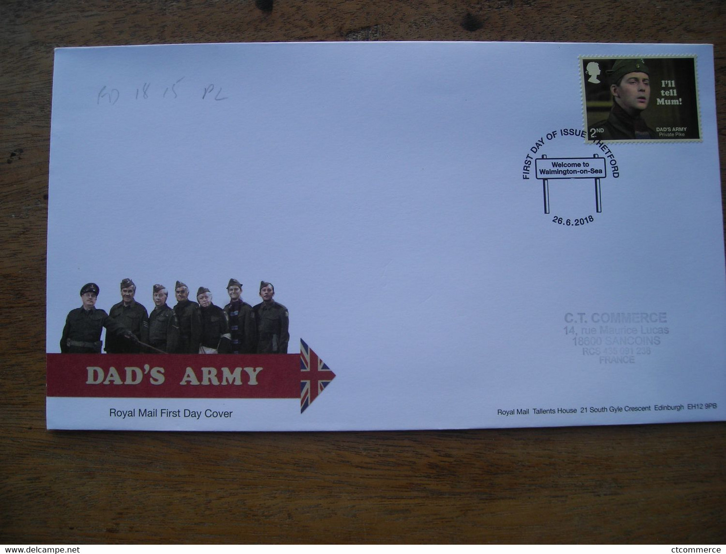 FDC Dad's Army, Private Pike - 2011-2020 Dezimalausgaben