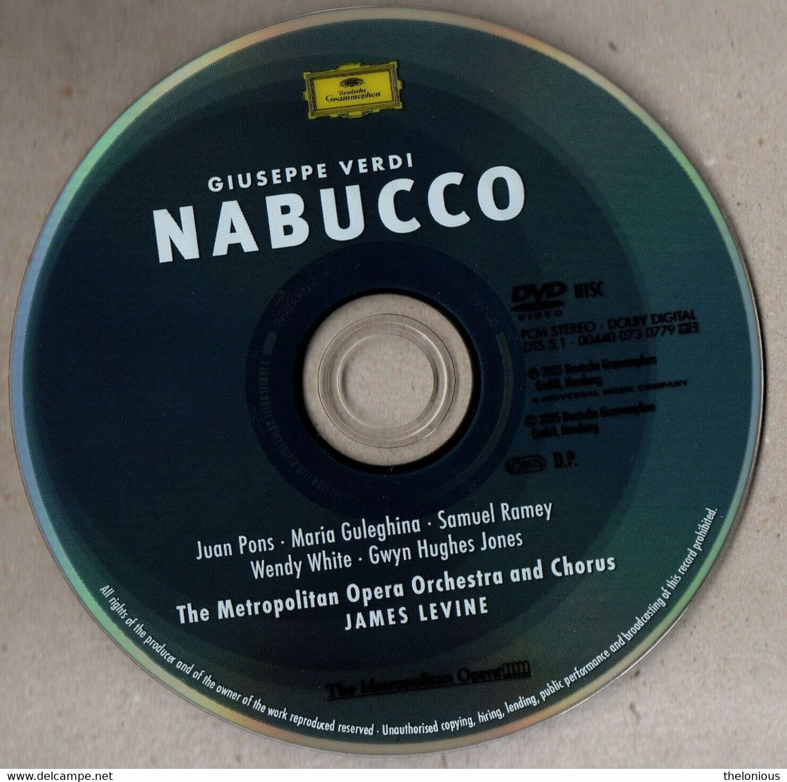 # DVD - G. Verdi - Nabucco - J. Pons, M. Gulighina, S. Ramey - J. Levine - Concert En Muziek