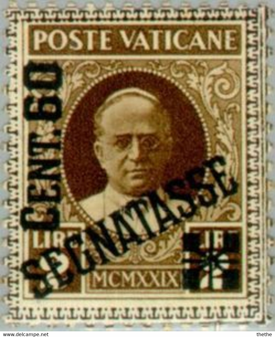 VATICAN - Portrait Du Pape Pie XI - Impuestos