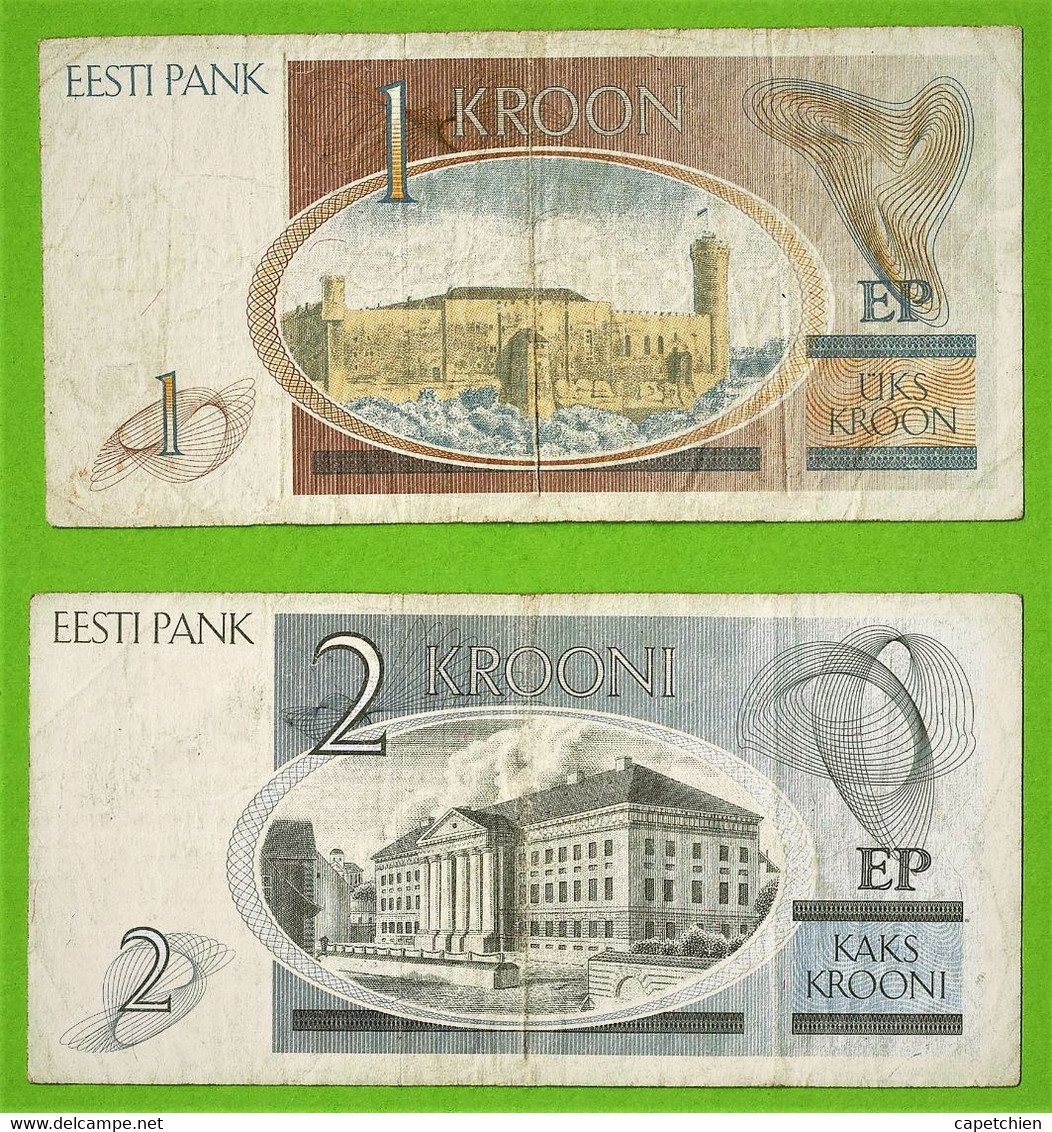 ESTONIE / 1 + 2 KROONI / 1992 - Estonia