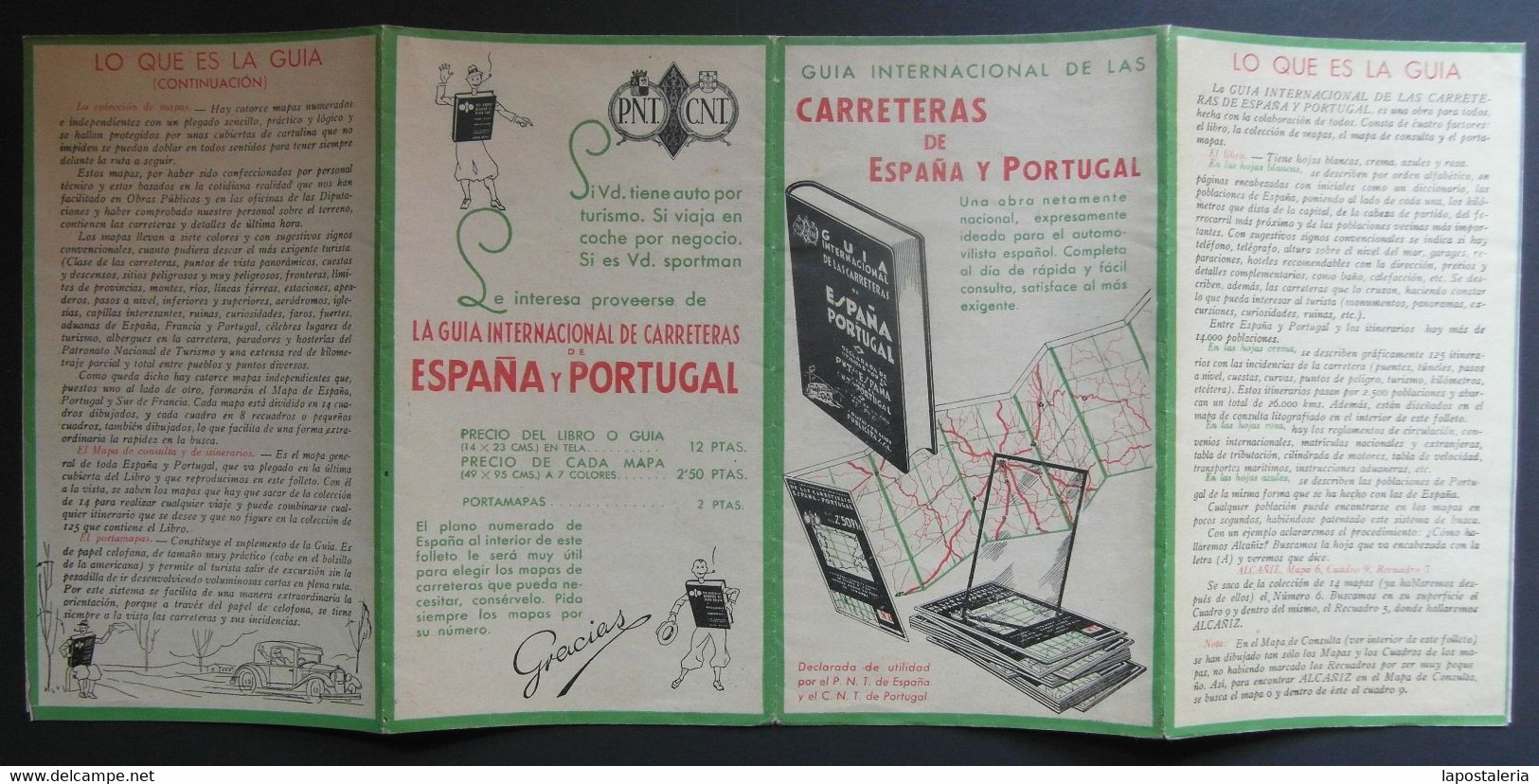 *Carreteras De España Y Portugal* Publicidad *Rodamientos SKF* Meds. Abierto: 466x 491 Mms. - Europe