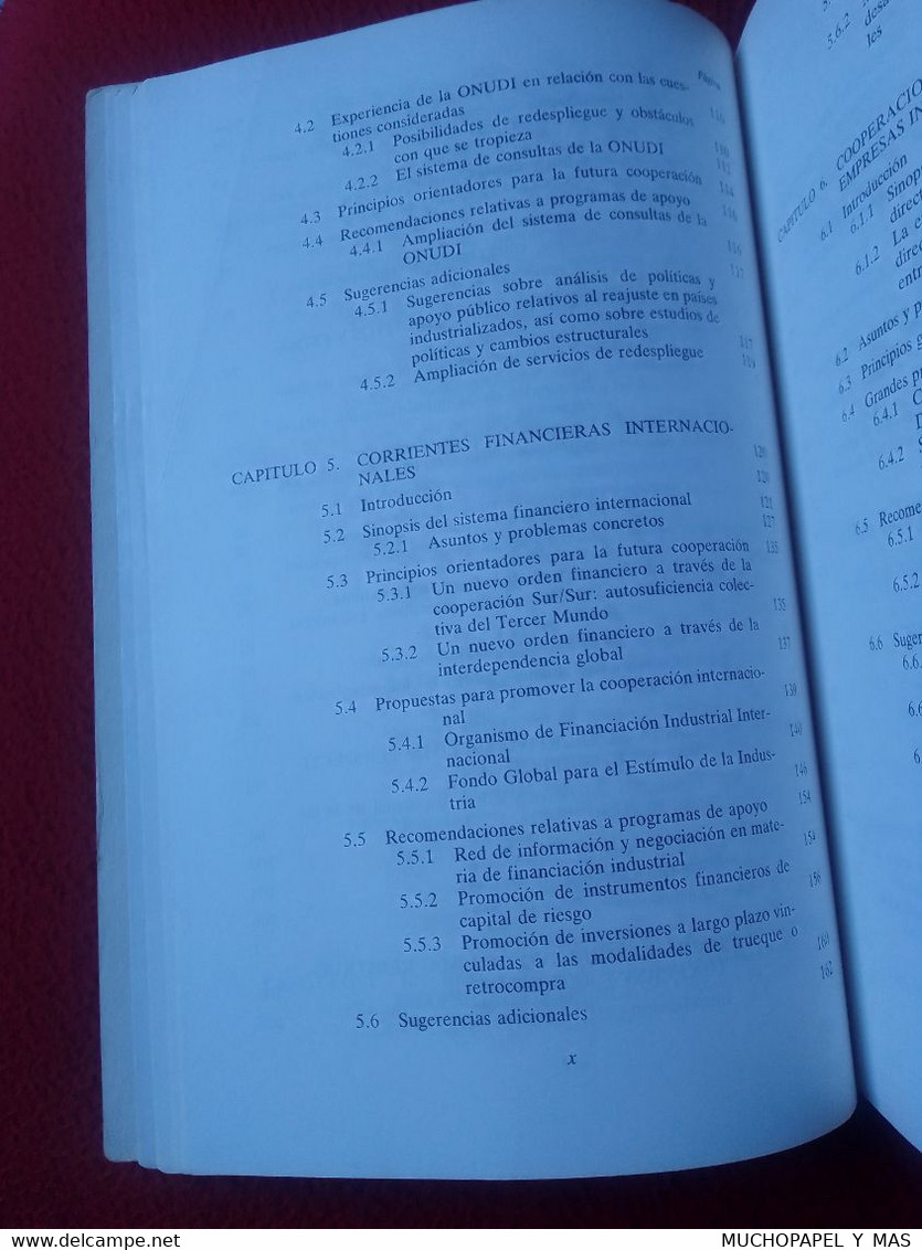 LIBRO 1979 ONU NACIONES UNIDAS UNITED NATIONS LA INDUSTRIA EN EL AÑO 2000: NUEVAS PERSPECTIVAS VER..NATIONS UNIES, VER..