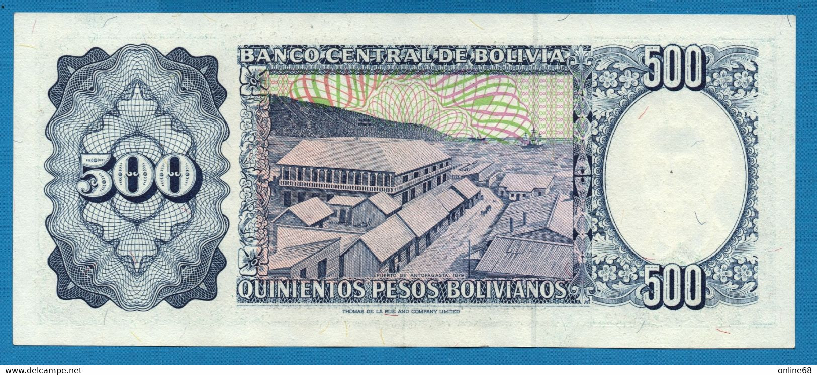 BOLIVIA 500 Pesos Bolivianos  D. 01.06.1981 # B 05545369 P#166 Eduardo Avaroa - Bolivie